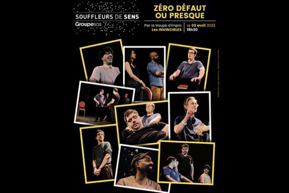 patchwork de photos représentant de chaque comédien